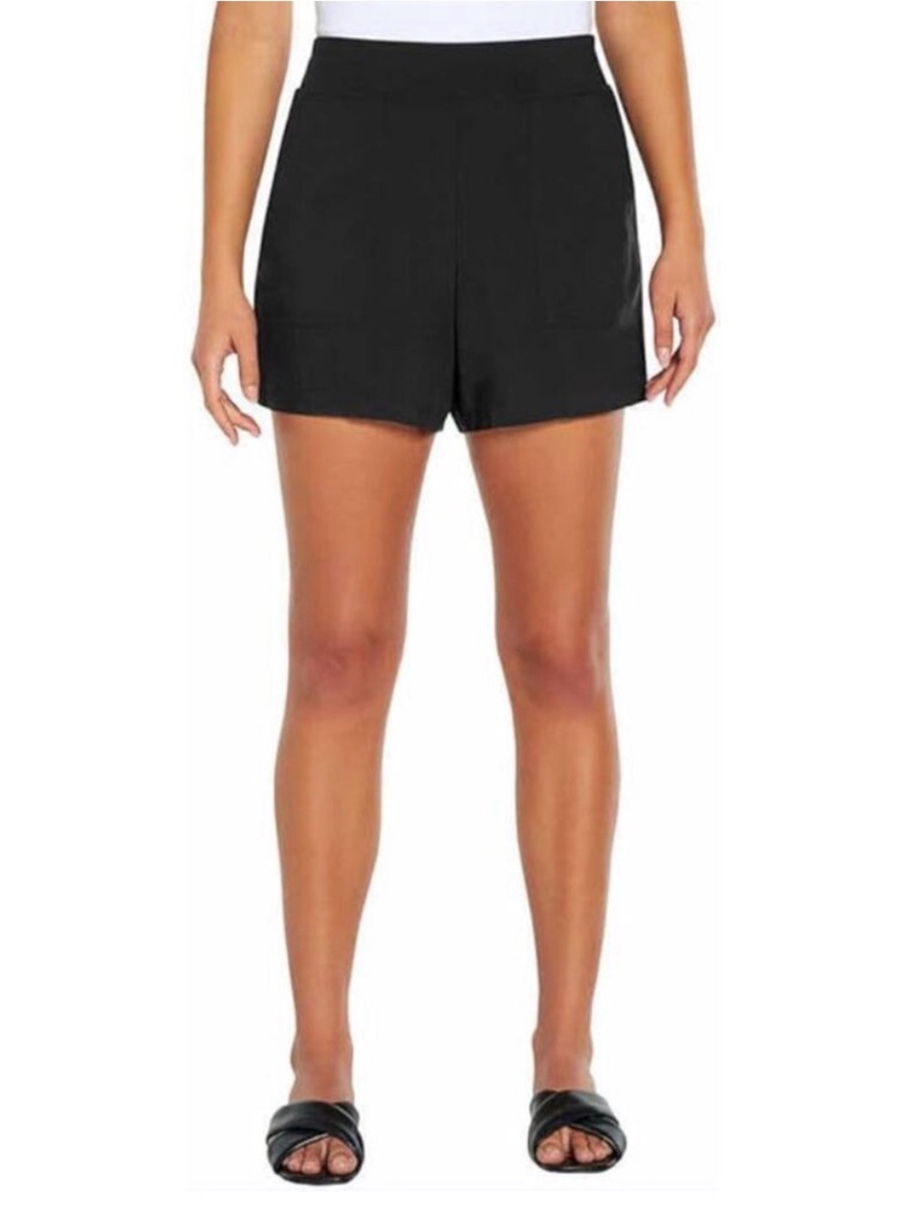 Wildfox Black Relaxed Fit Lightweight Casual Shorts with Front Pockets Black